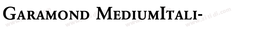 Garamond MediumItali字体转换 Garamond MediumItali字体转换
